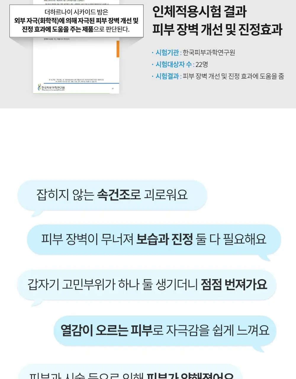 [피부장벽강화크림] 더하르나이 시카이드 밤 100ml기획(+앰플5ml*3p+크림5ml*2p) 상세페이지 9